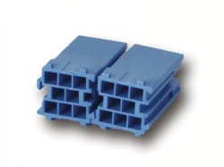 Mini ISO Steckergehäuse BLAU 8 polig