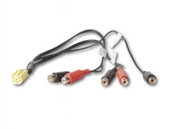 6 pol. Mini ISO-Stecker auf 5-Cinch Buchsen