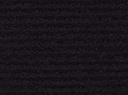 Moquette schwarz , gerippt - Meterware!
