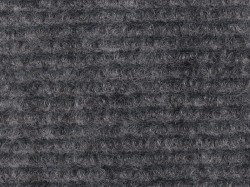 Moquette grau meliert , gerippt - Meterware!