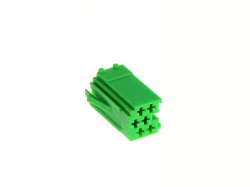 MINI ISO Steckergehäuse GRÜN 6 pin