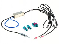 Antennenadapter Phantom FAKRA (M) Set auf DIN (M) 12V VW Golf VII 1,2m Kabell