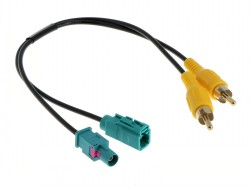 Adapter 2 x RCA (M) - 1 x FAKRA (M) + 1 x FAKRA (F)