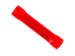 Stossverbinder PVC-isoliert CUZN mit Messingnaht rot 100er Pack
