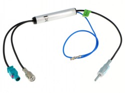Antennenadapter Phantom FAKRA (M) + ISO (F) auf DIN (M) 12V