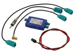 HQ Antennensplitter AM/FM/DAB+ für pass.+akt. Antennen mit Fakra (M) Stecker KIT