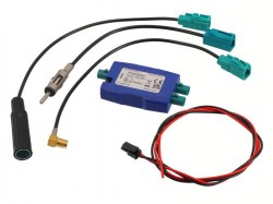 HQ Antennensplitter AM/FM/DAB+ für pass.+akt. Antennen mit DIN (M) Stecker  KIT