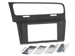 HQ Radioblende VW Golf VII 2DIN erhaben matt black Installer Kit